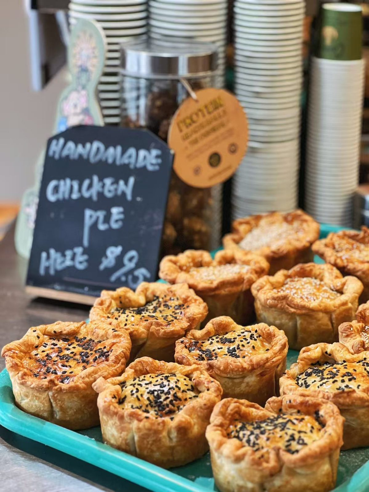 Handmade chicken pies