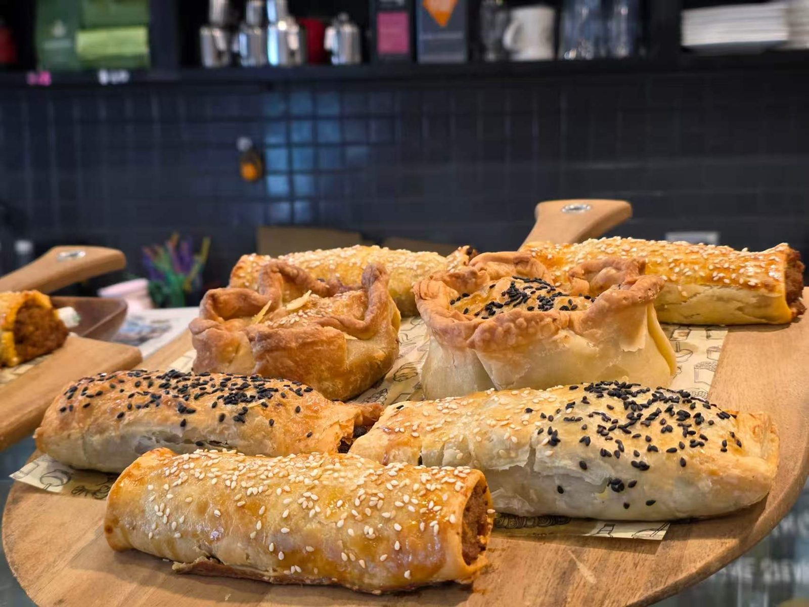 Pastries on the board