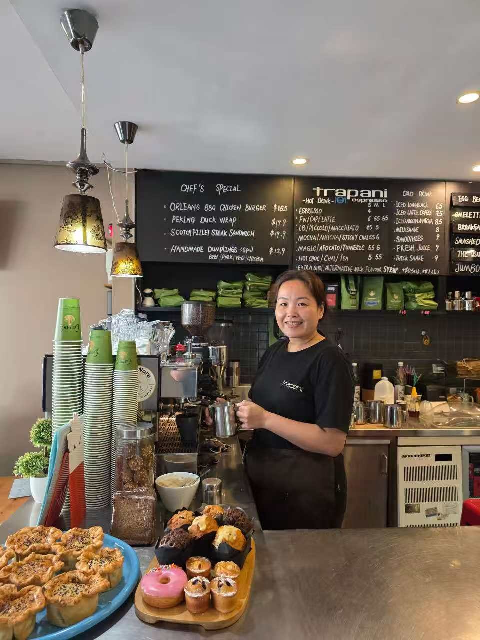 Sophie, owner of Trapani Café